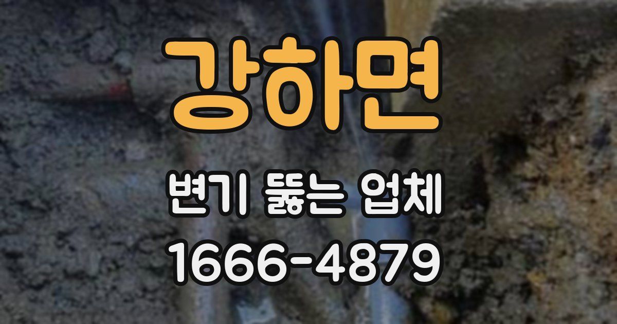 강하면 변기 뚫는 업체