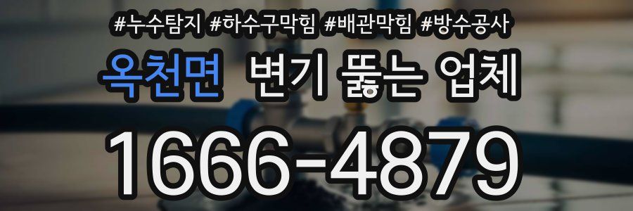 옥천면 변기 뚫는 업체