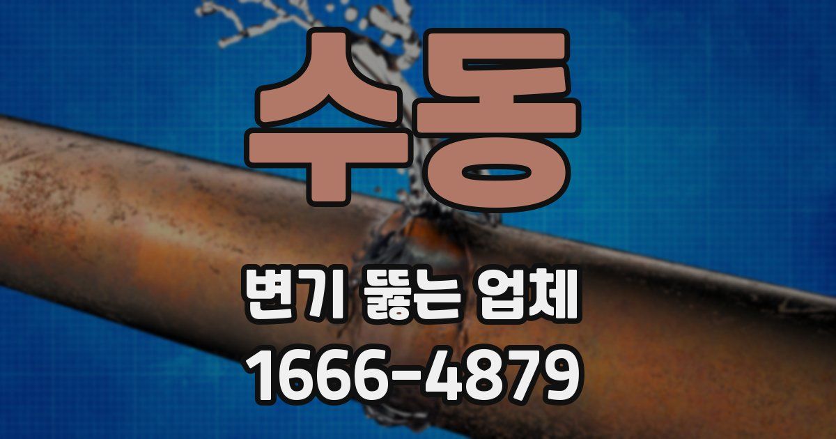 수동 변기 뚫는 업체