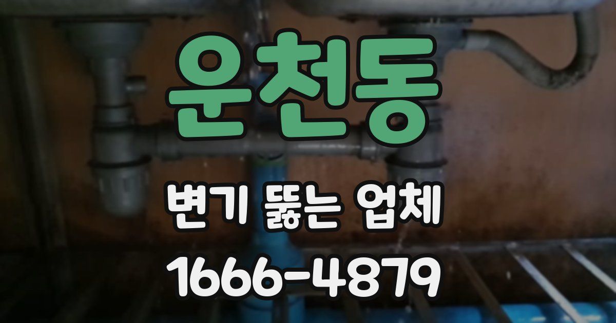 운천동 변기 뚫는 업체