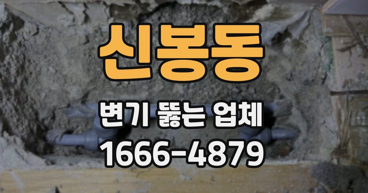 신봉동 변기 뚫는 업체