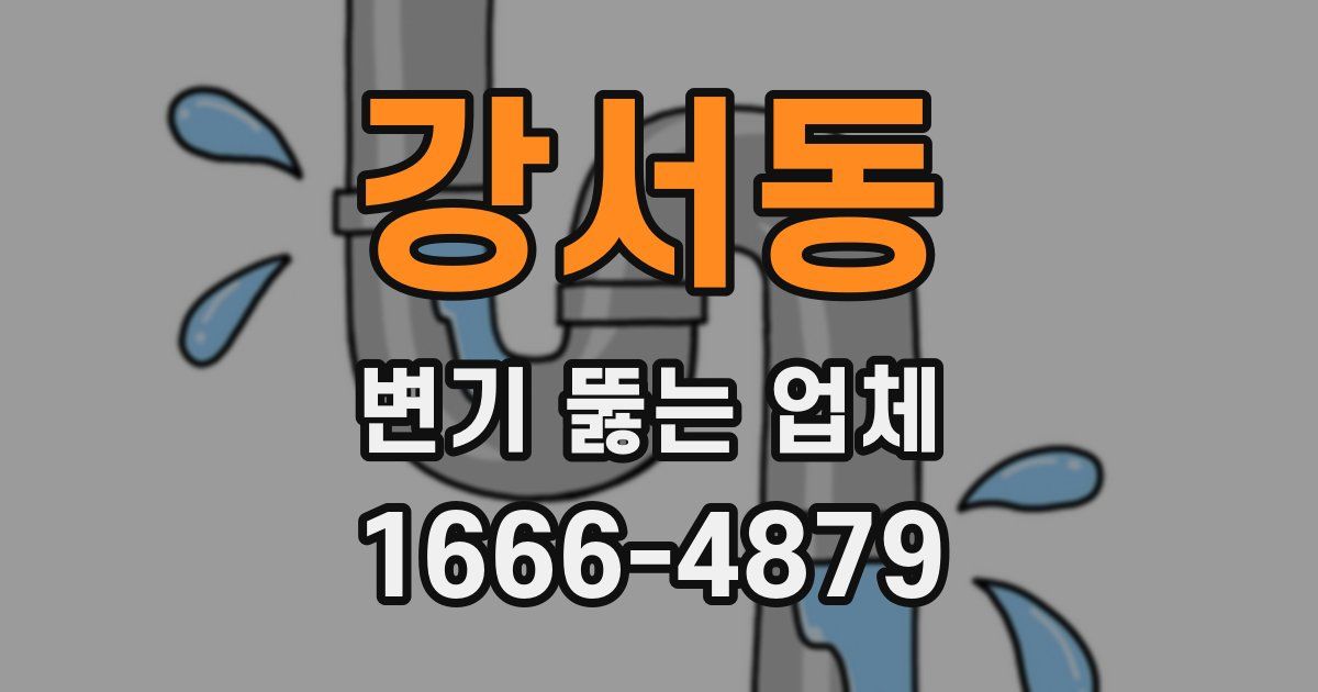 강서동 변기 뚫는 업체