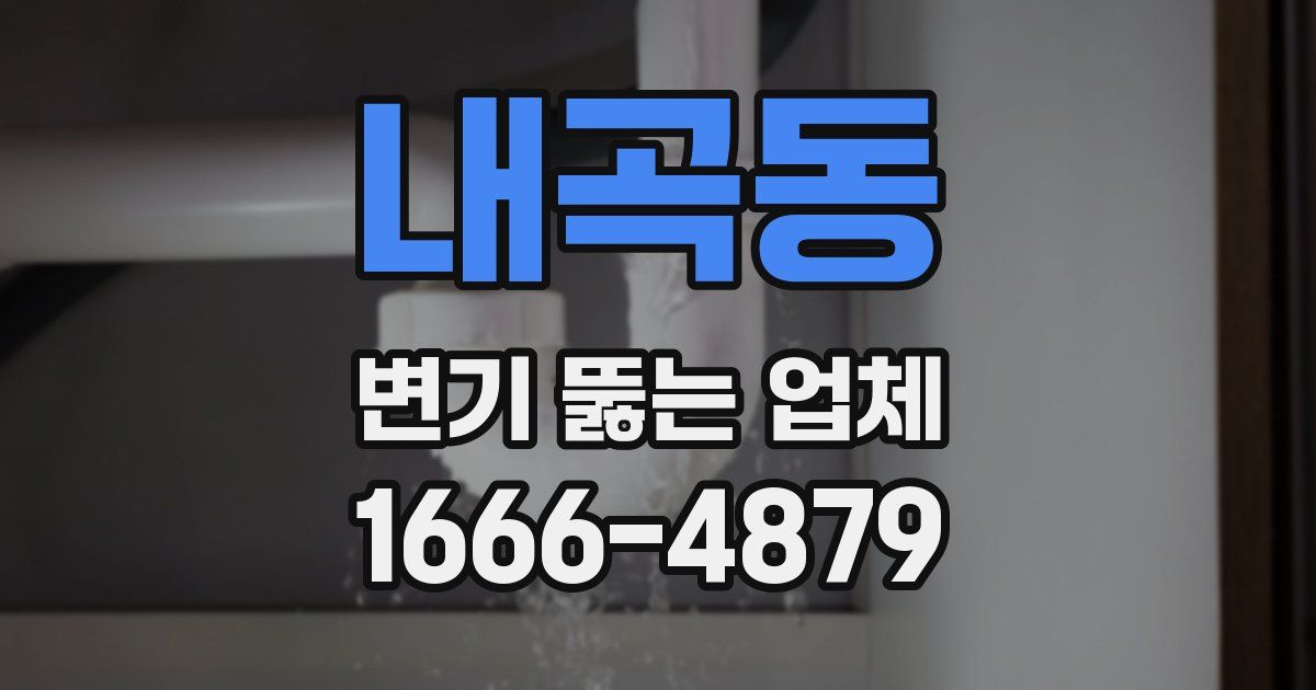 내곡동 변기 뚫는 업체