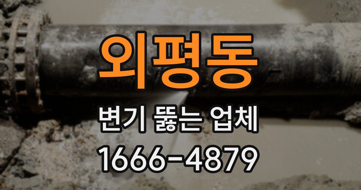 외평동 변기 뚫는 업체