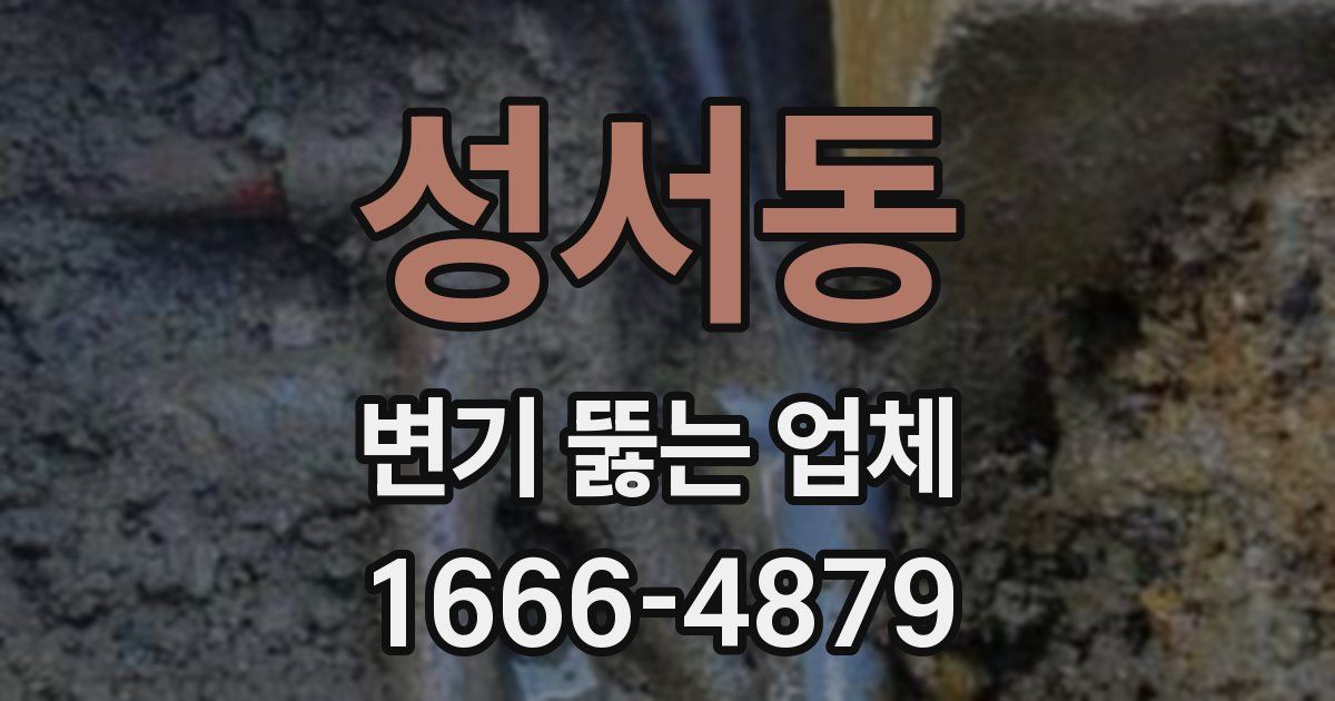 성서동 변기 뚫는 업체