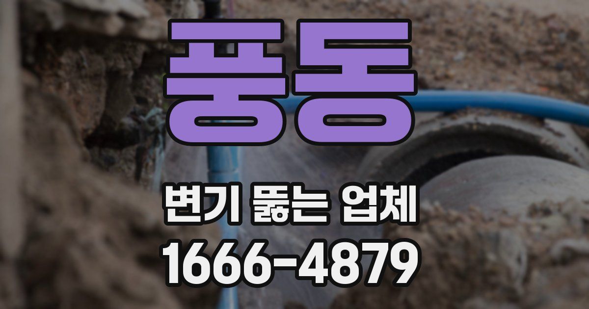 풍동 변기 뚫는 업체