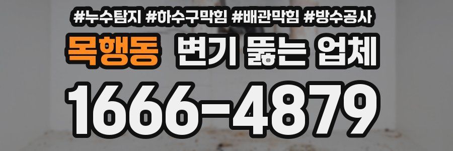목행동 변기 뚫는 업체