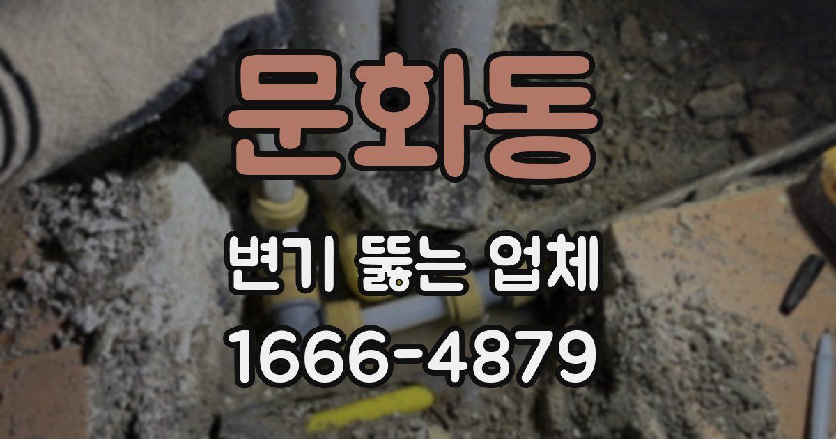 문화동 변기 뚫는 업체