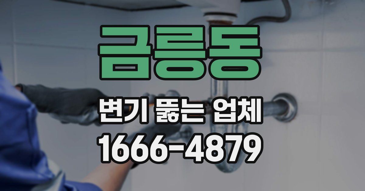 금릉동 변기 뚫는 업체