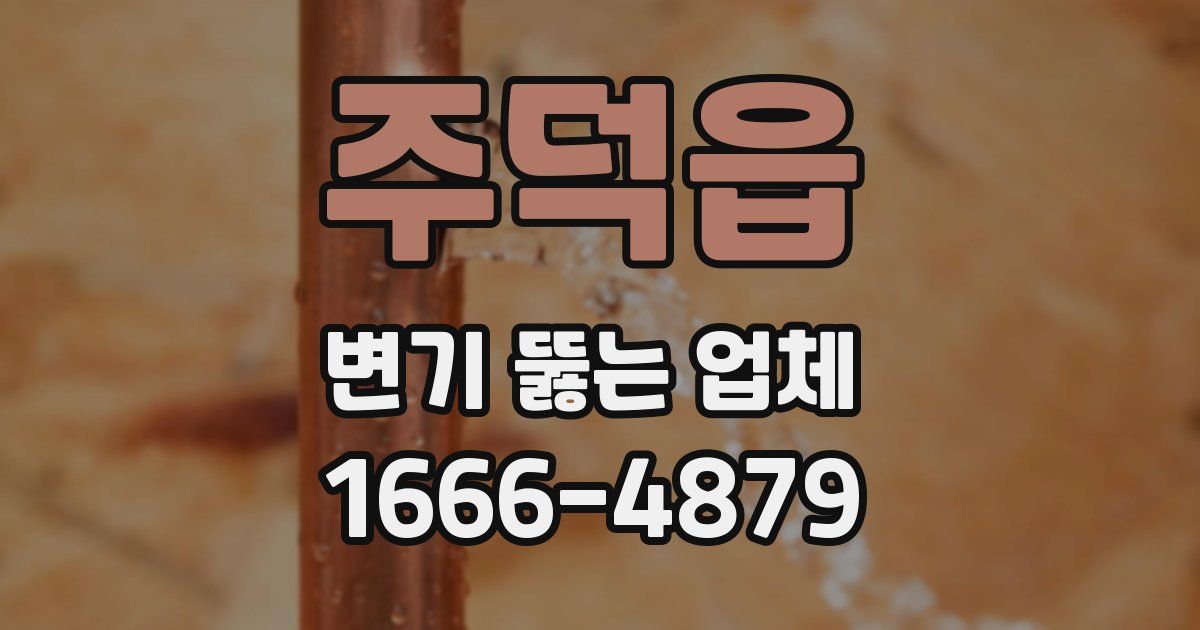 주덕읍 변기 뚫는 업체