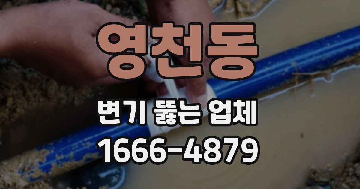 영천동 변기 뚫는 업체
