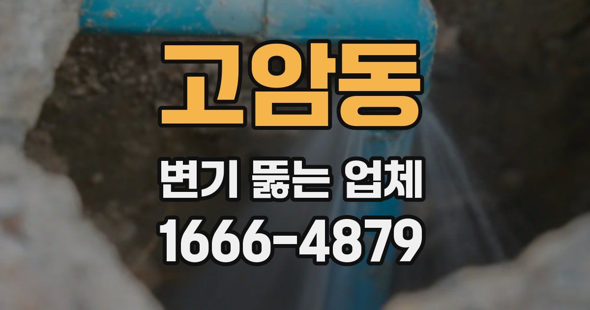 고암동 변기 뚫는 업체