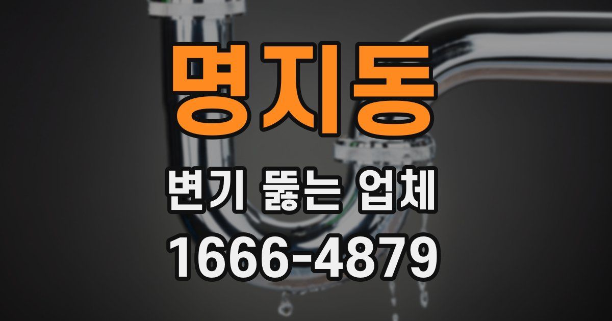 명지동 변기 뚫는 업체