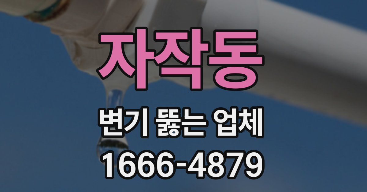 자작동 변기 뚫는 업체