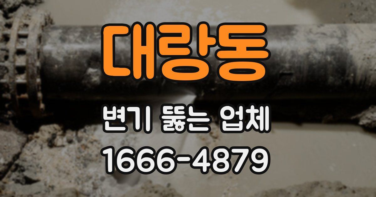 대랑동 변기 뚫는 업체