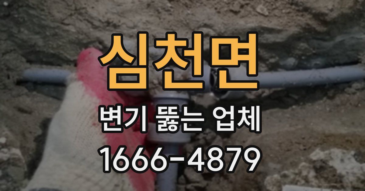 심천면 변기 뚫는 업체