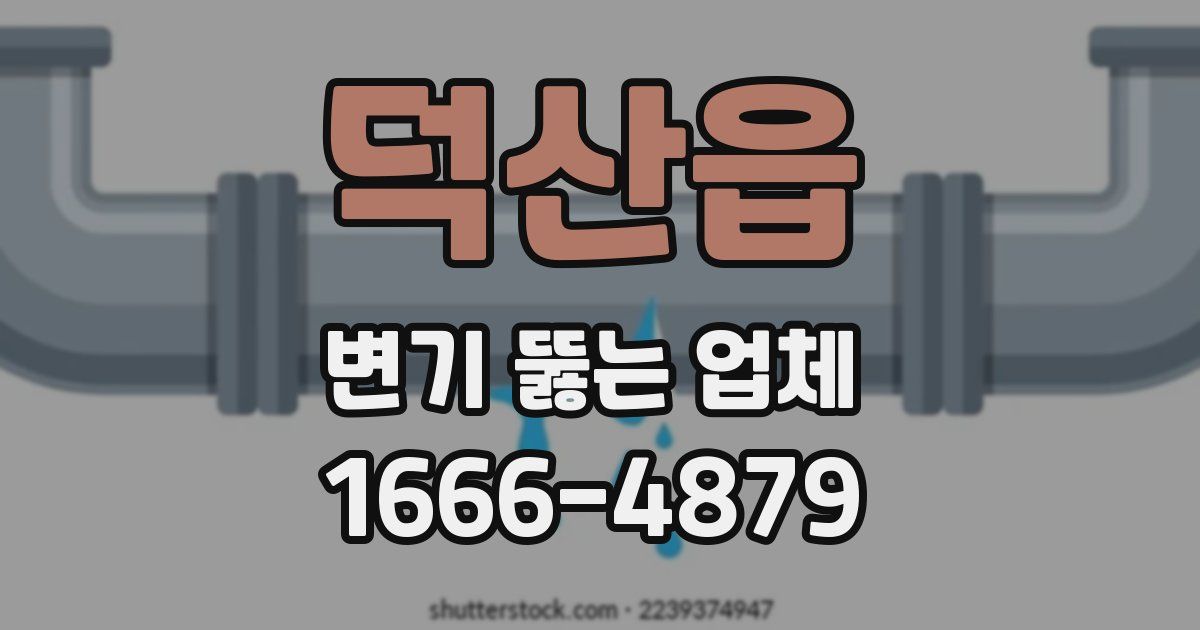 덕산읍 변기 뚫는 업체