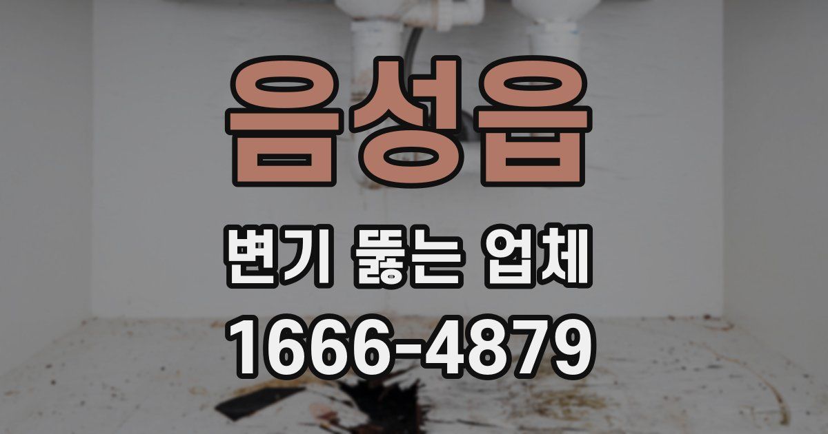 음성읍 변기 뚫는 업체