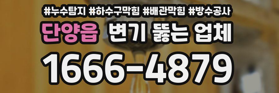 단양읍 변기 뚫는 업체