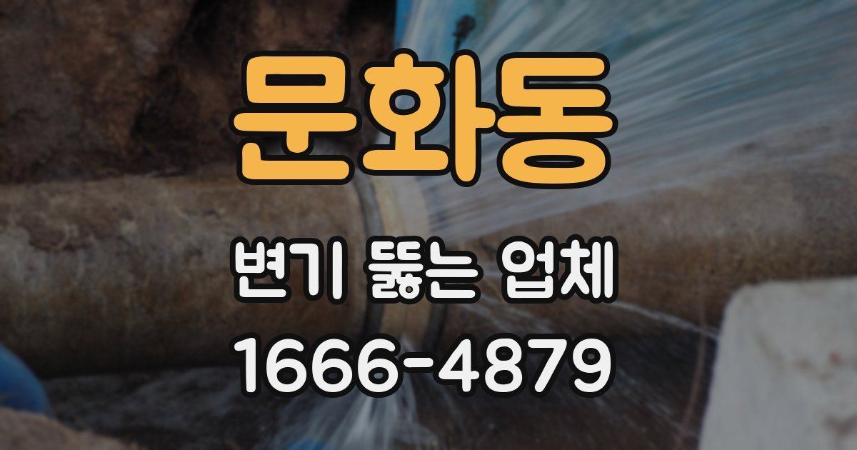 문화동 변기 뚫는 업체