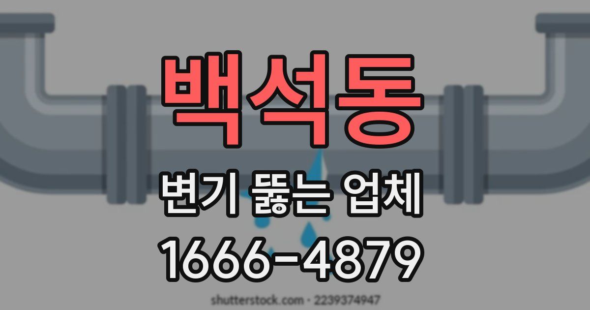 백석동 변기 뚫는 업체