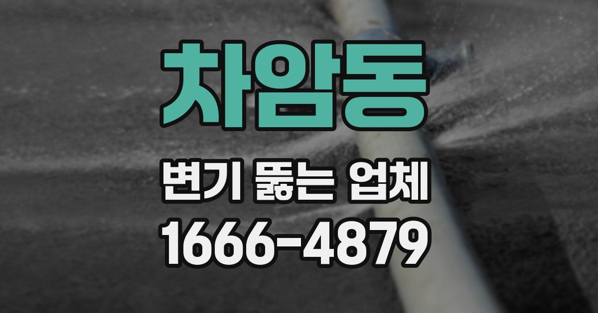 차암동 변기 뚫는 업체