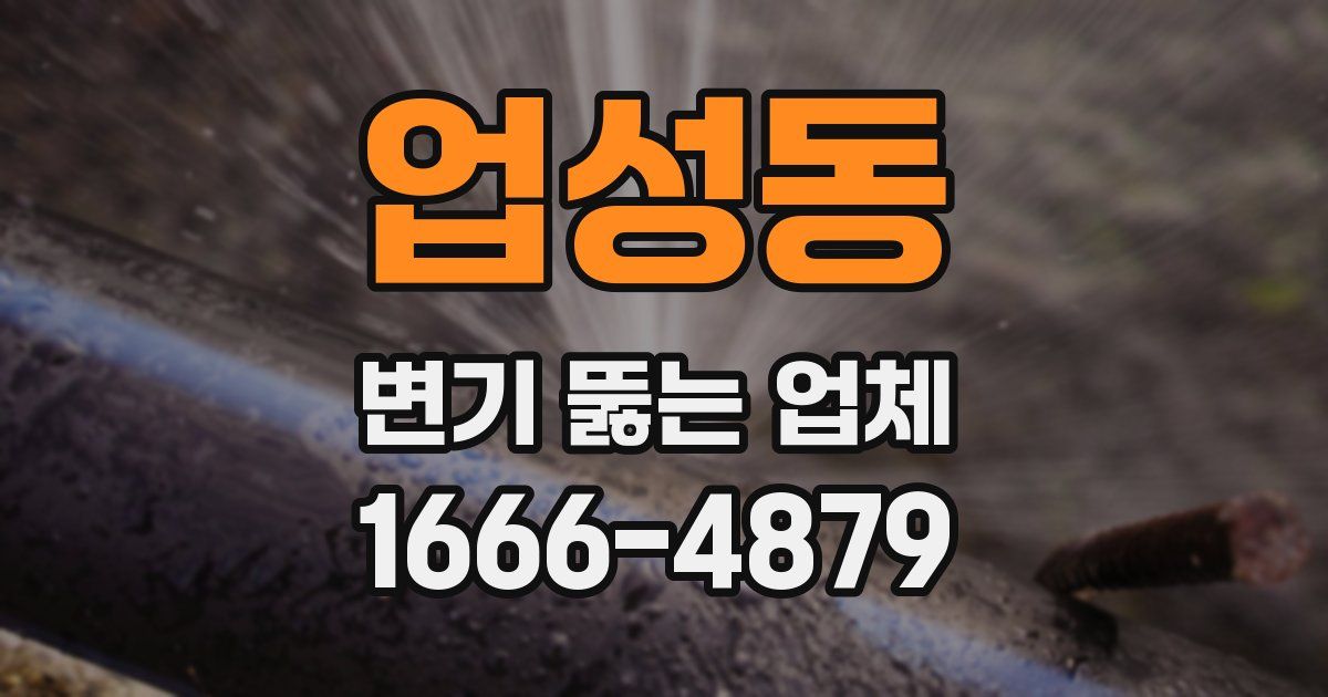 업성동 변기 뚫는 업체