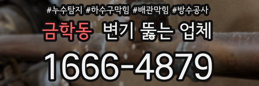 금학동 변기 뚫는 업체