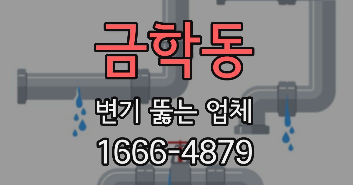 금학동 변기 뚫는 업체