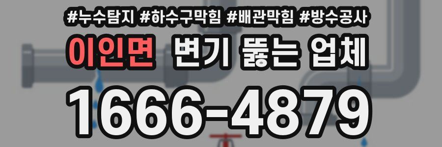 이인면 변기 뚫는 업체