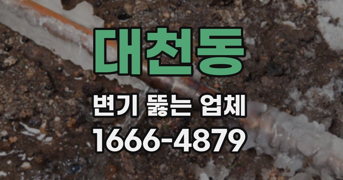 대천동 변기 뚫는 업체