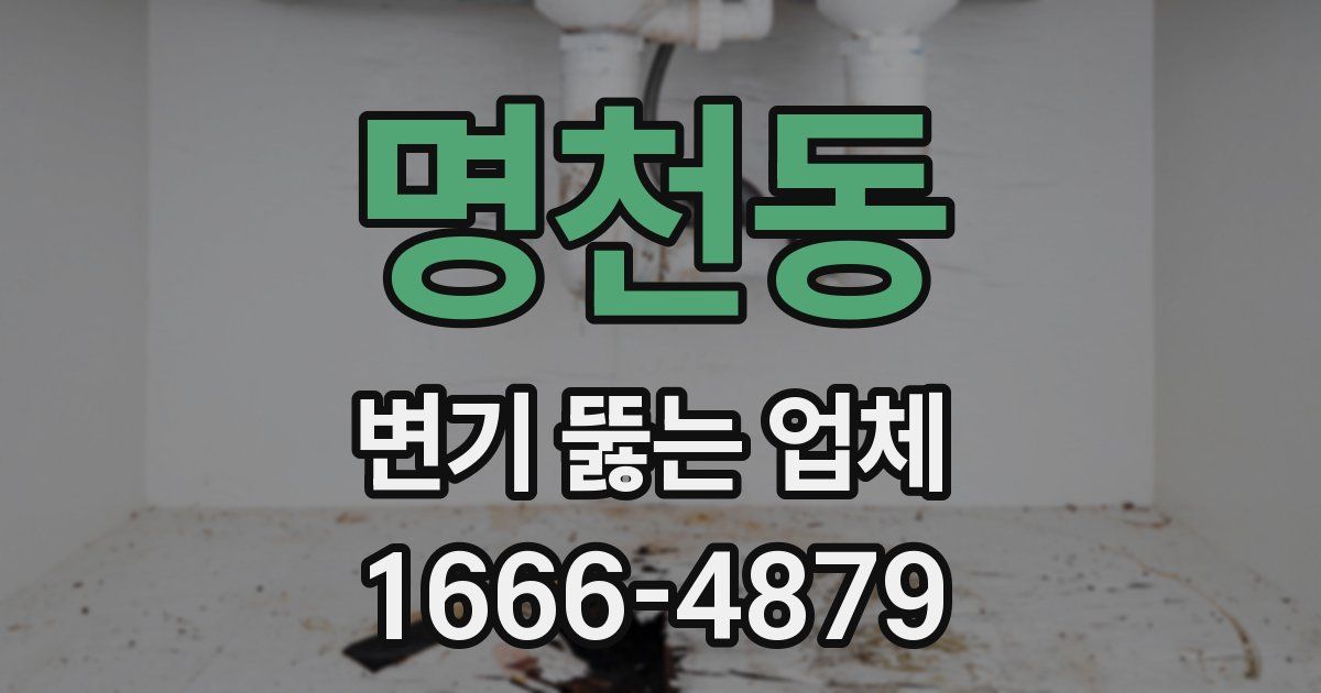 명천동 변기 뚫는 업체