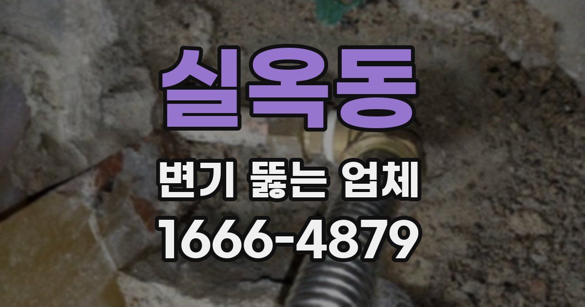 실옥동 변기 뚫는 업체