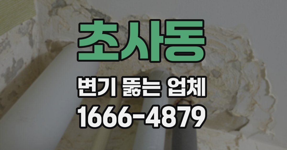 초사동 변기 뚫는 업체