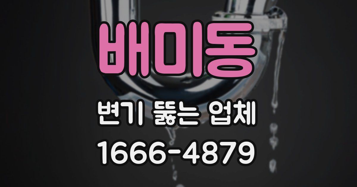 배미동 변기 뚫는 업체