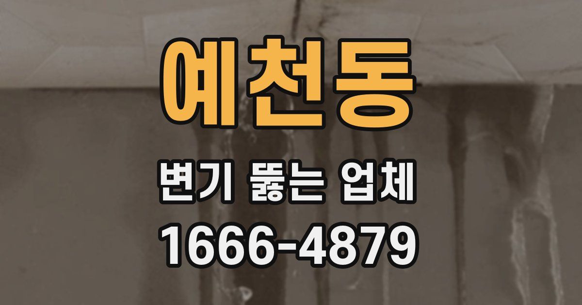 예천동 변기 뚫는 업체