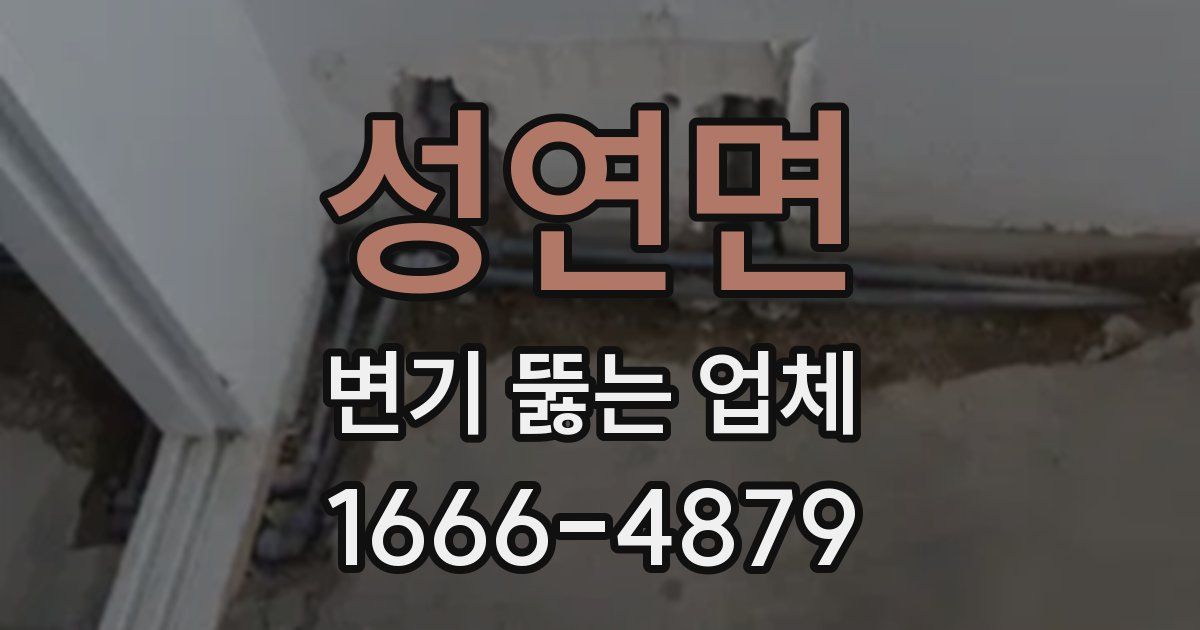 성연면 변기 뚫는 업체