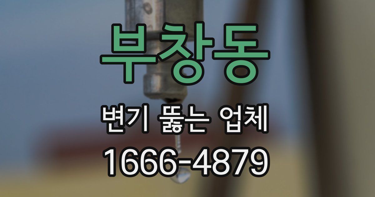부창동 변기 뚫는 업체