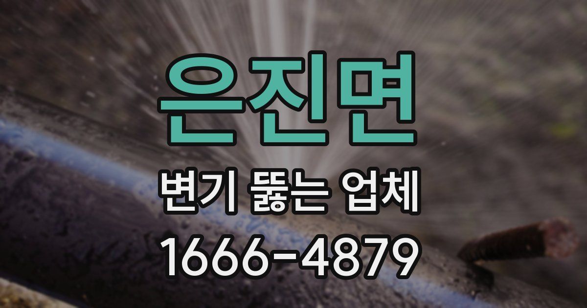 은진면 변기 뚫는 업체