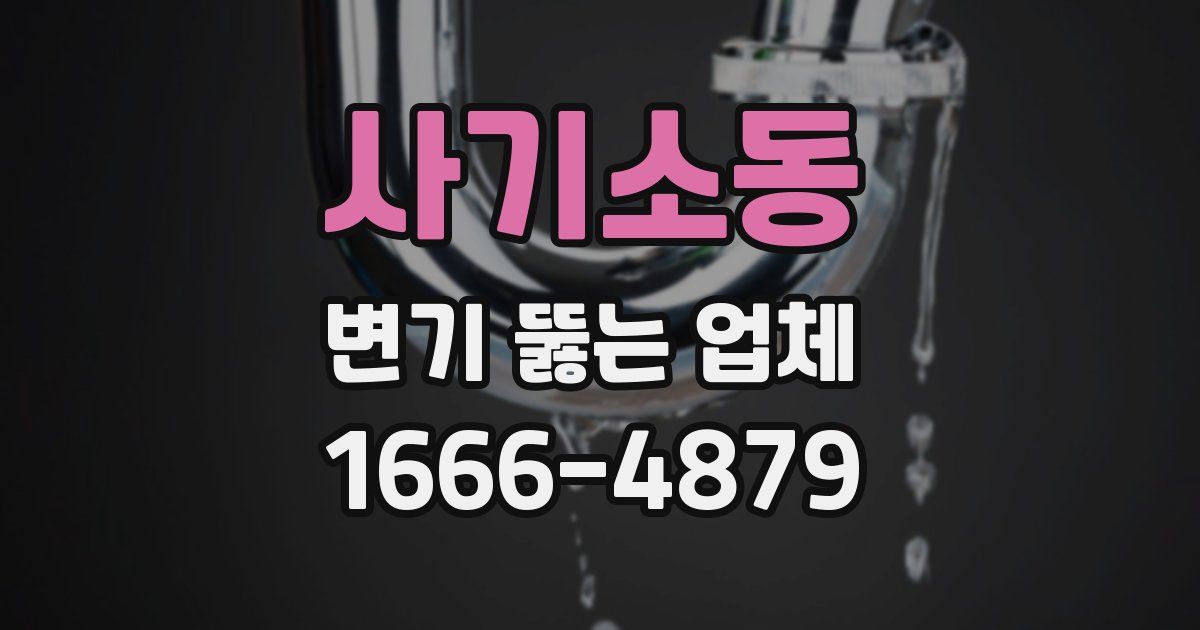 사기소동 변기 뚫는 업체