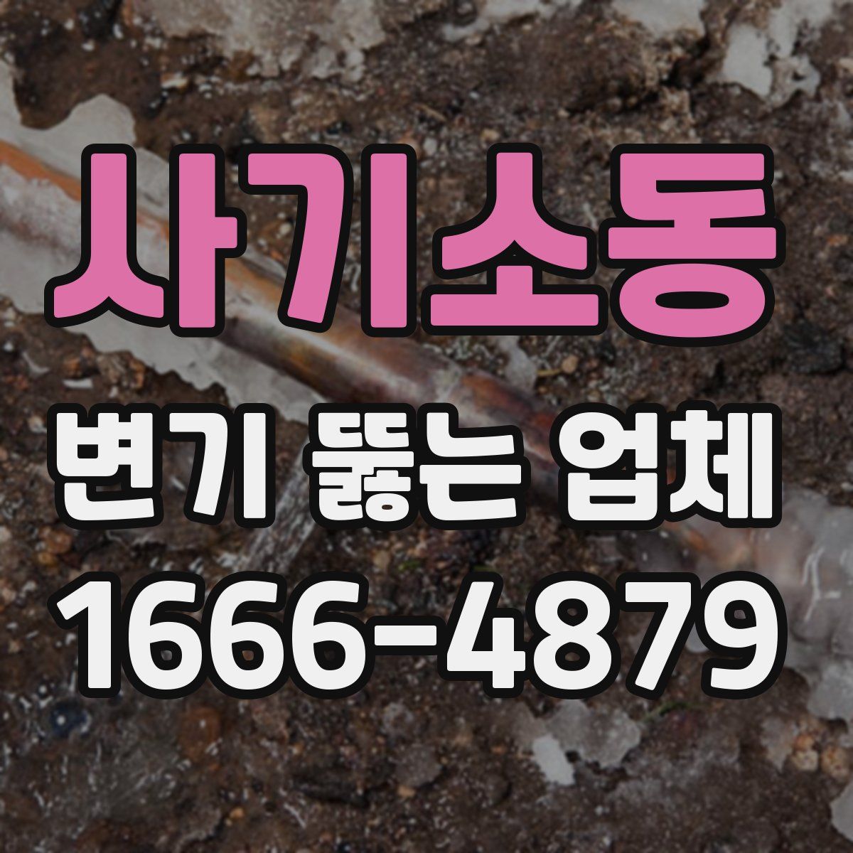 사기소동 변기 뚫는 업체