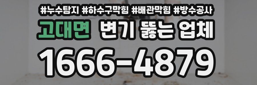 고대면 변기 뚫는 업체