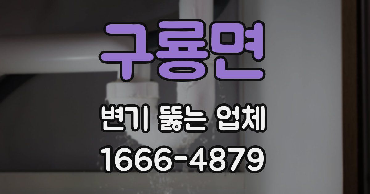 구룡면 변기 뚫는 업체