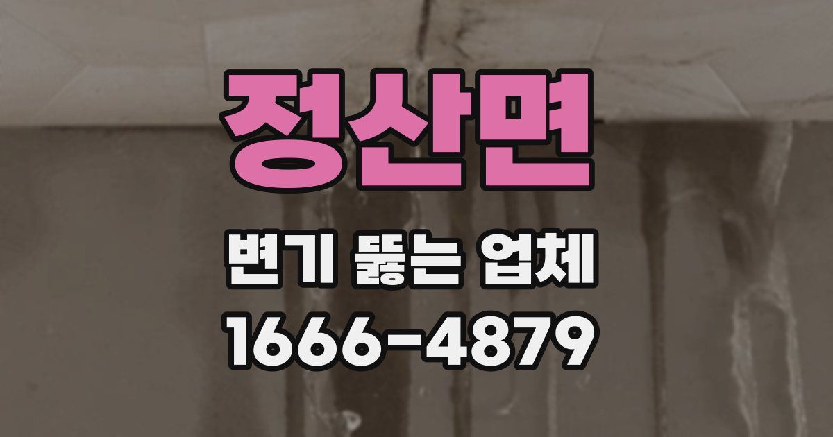 정산면 변기 뚫는 업체