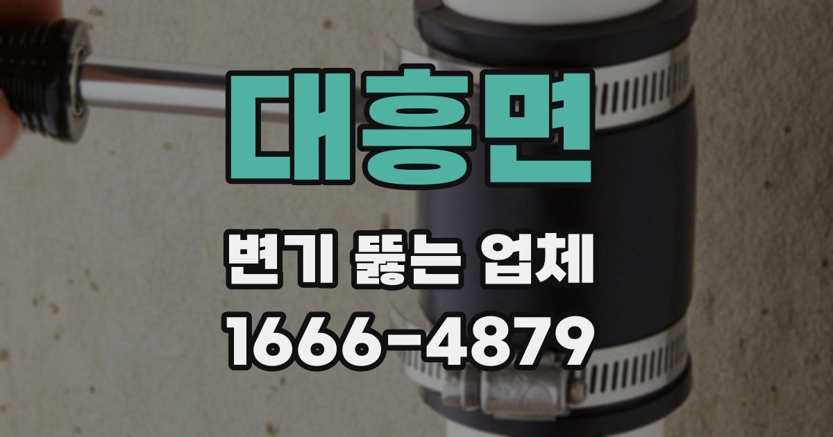 대흥면 변기 뚫는 업체