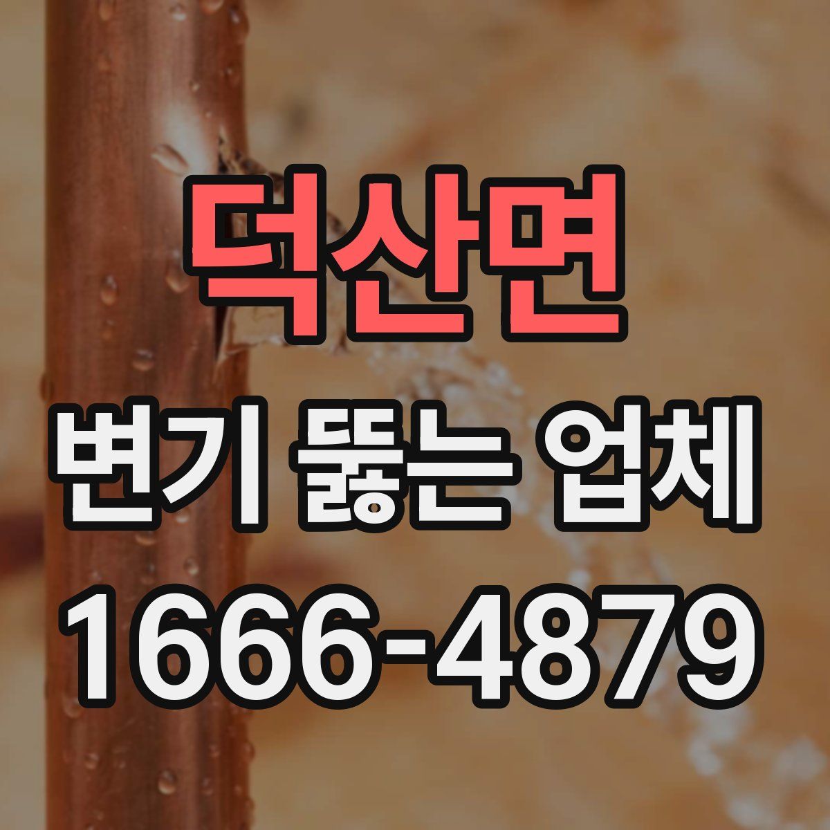 덕산면 변기 뚫는 업체