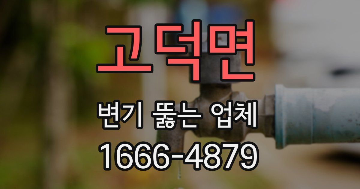 고덕면 변기 뚫는 업체