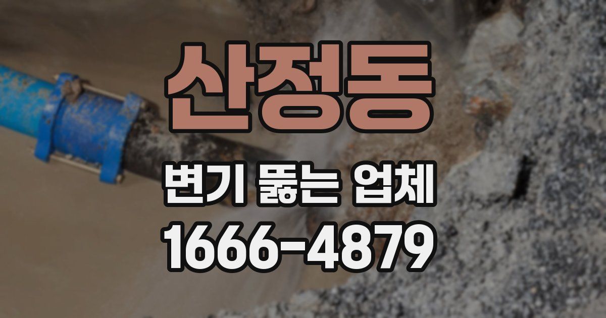산정동 변기 뚫는 업체