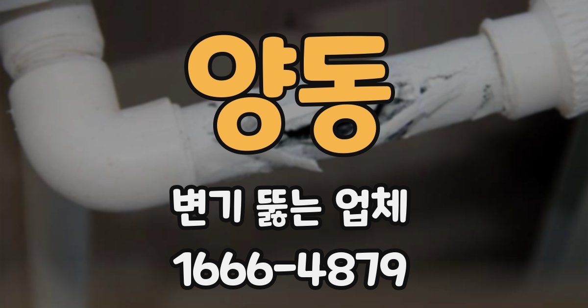양동 변기 뚫는 업체