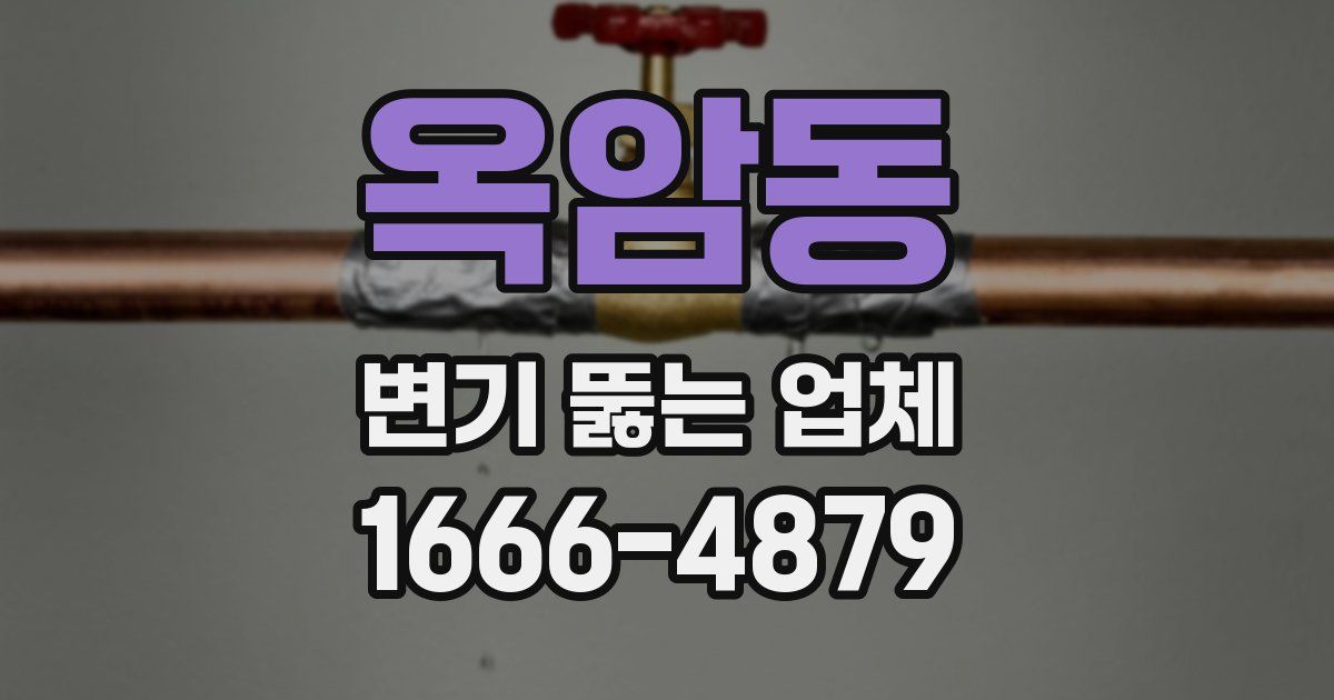 옥암동 변기 뚫는 업체